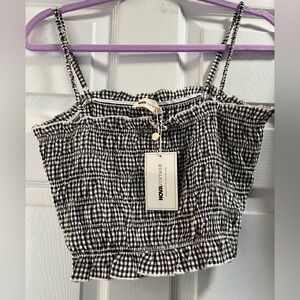 Fashion Nova Black and White checkered tank top Size L